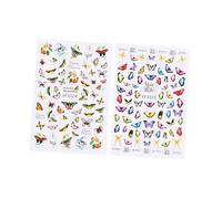 BEBEMOKO Nail Art Stickers Nail Decals 8 Sheets 3d Insect Pattern Self-adhesive for Women Diy Manicure Girls Fashion