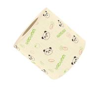 BEBEMOKO Natural Bamboo Pulp Toilet Paper Roll with Cute Panda Prints Decorative Printed Tissue for Home and Office Bathroom Use and Fade-Resistant Patterned Paper Towels