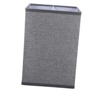 BEBEMOKO Natural Linen Rectangular Lamp Shade Small Desktop Cover Eye-Protection Fabric Lampshade for Table Floor Lamp Easy Installation Gray Simple Style