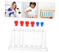 BEBEMOKO Plastic Test Tube Holder Rack with Safe Materials for Laboratory Science Experiments School Chemistry Lessons Home Classroom Use Random Color
