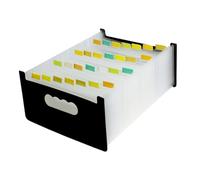 BEBEMOKO Portable Accordion File Folder Small Document Organizer with Layers for Tax Bills Contracts Home Office Use