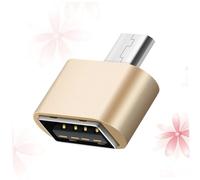 BEBEMOKO Portable Micro USB Otg Memory Reader Adapter for Smartphones Mini External Card Expansion Compatible with USB Flash Drives and Mobile Devices Golden Random Color
