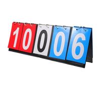 BEBEMOKO Portable Tabletop Flip Scoreboard for Soccer Basketball Volleyball Tennis Reusable Scorekeeper with Clear Display Lightweight Indoor Sports Score Cards for Game Tracking
