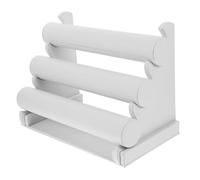 BEBEMOKO PU Leather Detachable Bracelet Display Stand for Jewelry Watches and Bangles Organizer Rack White Jewelry Showcase Rack for Home and Shop Storage