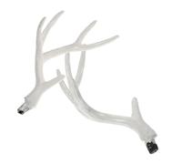 BEBEMOKO Realistic White Plastic Deer Antlers 17cm Faux Reindeer Costume Props for Christmas Photography and Diy Crafts Adult Women Holiday Accessories