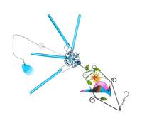 BEBEMOKO Retro Hummingbird Wind Chime with Weatherproof Tube Melodious Outdoor Garden Decor for Patio Balcony Easy to Hang with Hook Vintage Style