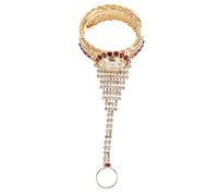 BEBEMOKO Rhinestone Bracelet Watch for Women Stylish Lady Accessory Elegant Design for Occasion Pomegranate Red Fashion Statement