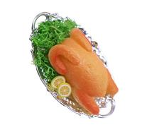 BEBEMOKO Roast Chicken Model Realistic Dollhouse Food Simulation for Kitchen Decoration and Role Play Safe Materials for Dollhouse Accessories