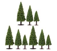 BEBEMOKO Sandbox Model Tree Architecture Tree Model Plastic Miniature Tree Fake Plants for Train Mini Tree Craft Landscape Model Building Model Landscape Decoration 9 Pcs Mini Tree Figurine
