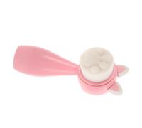 BEBEMOKO Silicone Facial Cleansing Brush Double-sided Manual Face Brush Abs Handle Soft Bristles Pink Rabbit Ear Design Environmental Material for Home and Travel Use