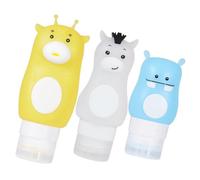 BEBEMOKO Silicone Travel Bottles 3pcs Small Leakproof Squeezable Sub Packing Bottles for Lotion Shampoo Sauce Dressing Portable Refillable Travel Toiletry Containers