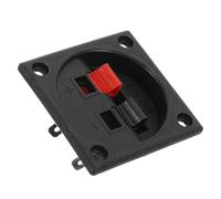 BEBEMOKO Speaker Terminal Box 2-Port Square Car Stereo Connectors with Binding Posts for Speaker and Subwoofer Box Installation Accessories