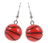 BEBEMOKO Sports Resin Basketball Earrings for Women Lightweight Ear Dangler Jewelry Miniature Sports Accessories for Parties and Daily Wear