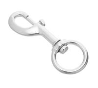 BEBEMOKO Stainless Steel Swivel Snap Hook Metal Clasp with Secure Lock Multi-angle Bolt Snap for Dog Leash Chains and Outdoor Pet Safety Compact