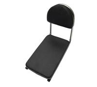 BEBEMOKO Thickened Black Bike Rack Behind Seat Cushion with Removable Backrest Non-slip Leather Cycling Seat Pad for Easy Install Safety Saddle Cover Compatible with Various Models
