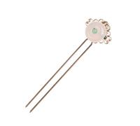 BEBEMOKO U-shaped Agate Hair Stick Antique Double-sided Chinese Style Hairpin for Girls Traditional Hair Decor Accessory Suitable for Hanfu and Court Hairstyles