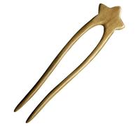 BEBEMOKO U-shaped Wooden Hair Stick for Buns Smooth Edge Hair Pin Long Accessories for Women Elegant Chinese Style Chopstick for Parties and Daily Wear