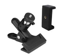 BEBEMOKO Universal Cell Phone Holder with 360 Degree Rotating and Adjustable Clamp, Abs Material Smartphone Stand for Desk and Watching Movies, Secure Fastening and Flexible Rotation