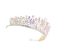 BEBEMOKO Vintage Baroque Bridal Crown Rhinestone Tiara Headband for Bride Princess Wedding Prom Birthday Pageant Party with Polished Finish and Dazzling Crystal Details