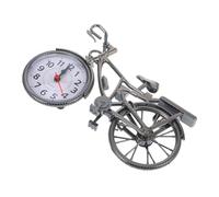 BEBEMOKO Vintage Bicycle Shape Alarm Clock Retro Table Clock with Clear Loud Alarm Decorative Art for Office Living Study Lightweight and Safe for Family and Friends