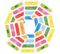 BEBEMOKO Waterproof Breathable Cartoon Adhesive, Colorful 40 Pieces with 8 Cute Patterns, Portable Household and Travel Small Strip Care