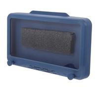 BEBEMOKO Waterproof Free Punching Phone Holder Case for Bathroom and Toilet, Plastic Wall Mounted Phone Storage Box with Rotatable and Detachable Design, Blue Colour