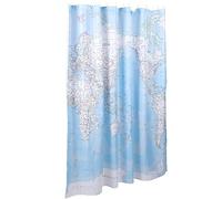 BEBEMOKO World Map Shower Curtain Map Country Bathroom Water Resistant Shower Curtain Decor for Boys and Girls Bathroom