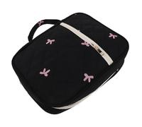 BEBEMOKO Zippered Bible Tote Bag for Women with Roomy Compartments and Handle, Large Black Protective Case Made of Wear-resistant Waterproof Polyester, for Church Events and Travel