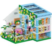 Beberlu Flower House Building Sets, 608PCS DIY Flower Friends House Building Blocks Kit Architecture Model, Creative Home Decoration Collection Gift Toys for 6+ Kids Boys Girls Teens and Adult