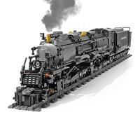 Beberlu Retro Steam Train Building Blocks Kit, 1608 pcs Technic Train Tracks, City Freight Train Building Model Set, Creative Gifts for Age 6+ Boys Girls Kids Adults