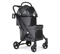 Beberoad Double Decker Folding Dog Cart (Black)