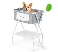 beberoad Pet Dog Bath Elevated Dog Bathing Tub Washing Station for Grooming, Collapsible Foldable Portable Shower Bathtub for Small Dogs Cats Pet, Indoor and Outdoor (Large)