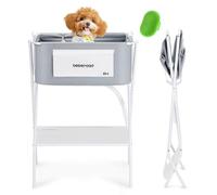BEBEROAD PETS B4 Dog Bathtub Dog Washing Station with Scrubber for Small Medium Dogs Cats, Foldable Dog Tub for Bathing and Grooming, Portable Collapsible Dog Shower Tub, Indoor and Outdoor