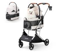 Beberoad Pets T3 Pro Small Dog Stroller (Beige & Net Wall)