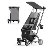 Beberoad R1 Auto-Fold Travel Stroller for Airplane, Ultra Compact Stroller Pushchair Buggy for Babies, Kids, Toddlers Over 6 Months, Lightweight Baby Pram Trolley Cabin Approved, Only 11.5 lbs, Grey