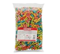 Bebeto 2kg Assorted Pencil Bites Bulk Bag, Non-Fizzy Gummy Sweets, Fruit Flavour Chewy Candy Pieces | Large Sharing Bag for Party Bags and Sweet Tables