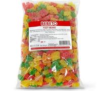 Bebeto 2kg Fizzy Bears Bulk Bag | Tangy Fruit Flavour Gummy Sweets | Large Sharing Pack for Parties and Events