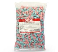 Bebeto 2kg Fizzy Blue Bottles Bulk Bag, Sour Bubblegum Flavour Pink and Blue Gummy Sweets | Large Sharing Bag for Party Bags, Events and Pick and Mix