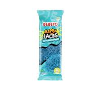 Bebeto Fizzy Blue Raspberry Laces (180g), Real Fruit Juice + No Artificial Colours + Halal Certified Sweets, Pack of 12, 2.16 kg