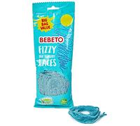 Bebeto Fizzy Blue Raspberry Laces, Fizzy Chewy Fruity Gummy Laces, Halal Certified & Vegan Candy, Pack of 12, 2.4kg