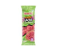 Bebeto Fizzy Strawberry Laces (180g), Real Fruit Juice + No Artificial Colours + Halal Certified Sweets, Pack of 12, 2.16 kg