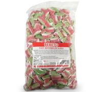 Bebeto Fizzy Watermelon Slices 2kg Bulk Sharing Bag | Sour Sugar Coated Gummy Sweets | Large Catering Pack for Party Bags, Weddings and Sweet Tables