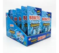 Bebeto Freeze Dried Blue Raspberry Rings, 12 x 35g Individually Wrapped Bags | Crunchy Space Sweets Candy | Bulk Sharing Pack for Parties and Gifting