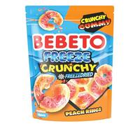 Bebeto Freeze Dried Crunchy Bubblegum Bottles, Gummy Sweets, No Artificial Colours (Peach)