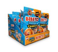 Bebeto Freeze Dried Peach Rings 12 x 35g Multipack | Crunchy Fruit Flavoured Rings | Individually Wrapped Bulk Bag for Parties and Gifting