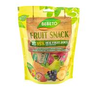 Bebeto Fruit Snacks (105g), Real Fruit Juice + No Artificial Colours or Flavours + Halal Certified Sweets, Each Pack Contains 7 x mini 15g bags, Total Single Pack, 105g