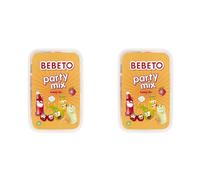 Bebeto Gummy Party Mix Sweets, Chewy Fruity Sweets, Halal Certified Candy, Single Tub, 400g (Pack of 2)