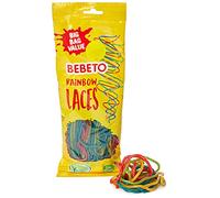 Bebeto Rainbow Laces, Chewy Fruity Gummy Laces, Halal Certified & Vegan Candy, Pack of 12, 2.4kg
