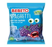 Bebeto Sour Blue Raspberry Spaghetti Sweets - Delicious Vegan Sweets Made With Real Fruit Juice & Halal Certified