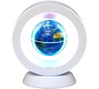 BEBEVOGUE Magnetic Levitator Globe, 4 Inch Bluetooth Speaker Home Office Decoration Cool Gift for Kids Men Friends World Floating Map Bedroom Gadget (Blue)
